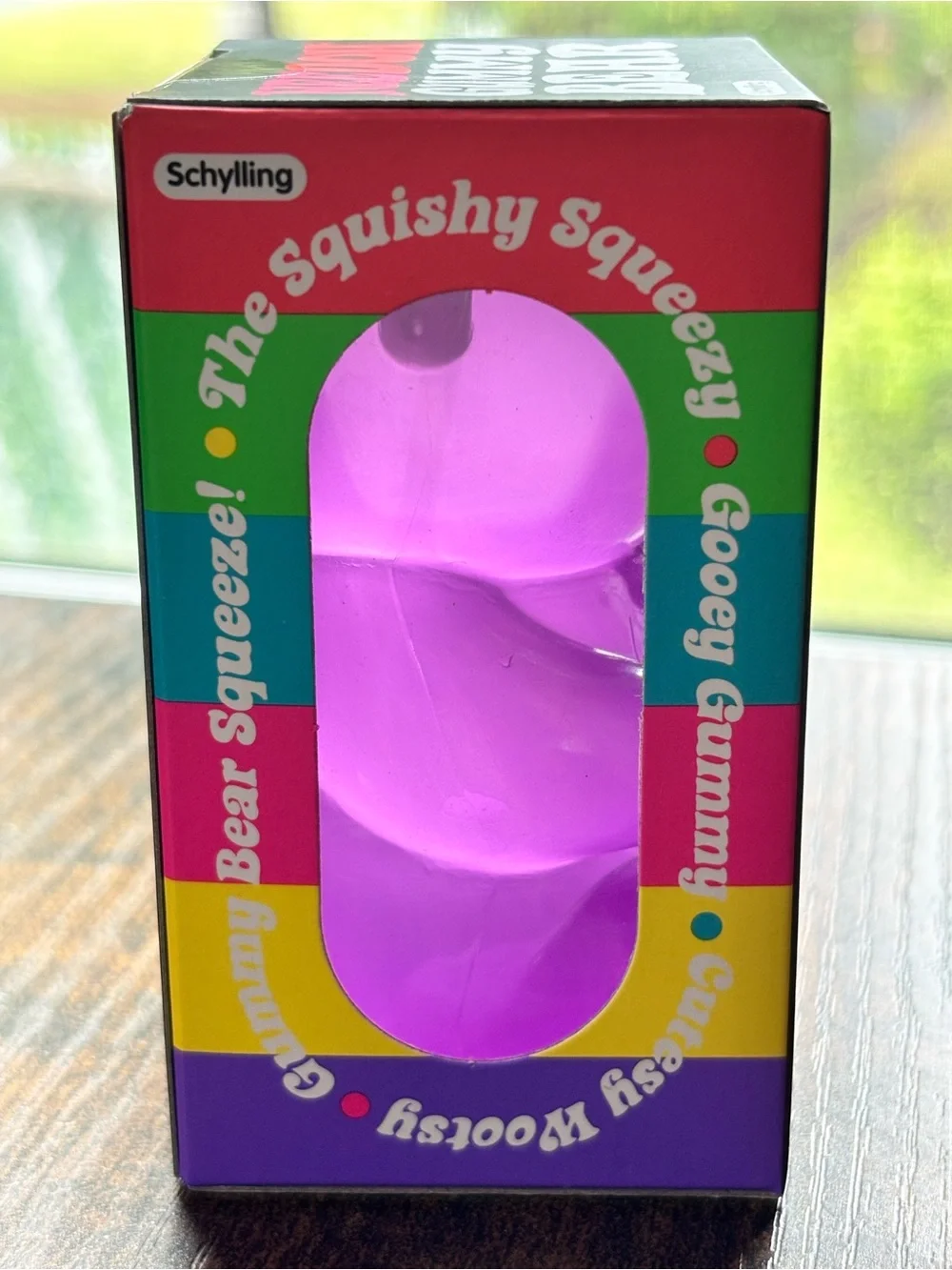 Original Needoh Schylling Squishy Squeezy Gooey Gummy Bear - Purple NIB